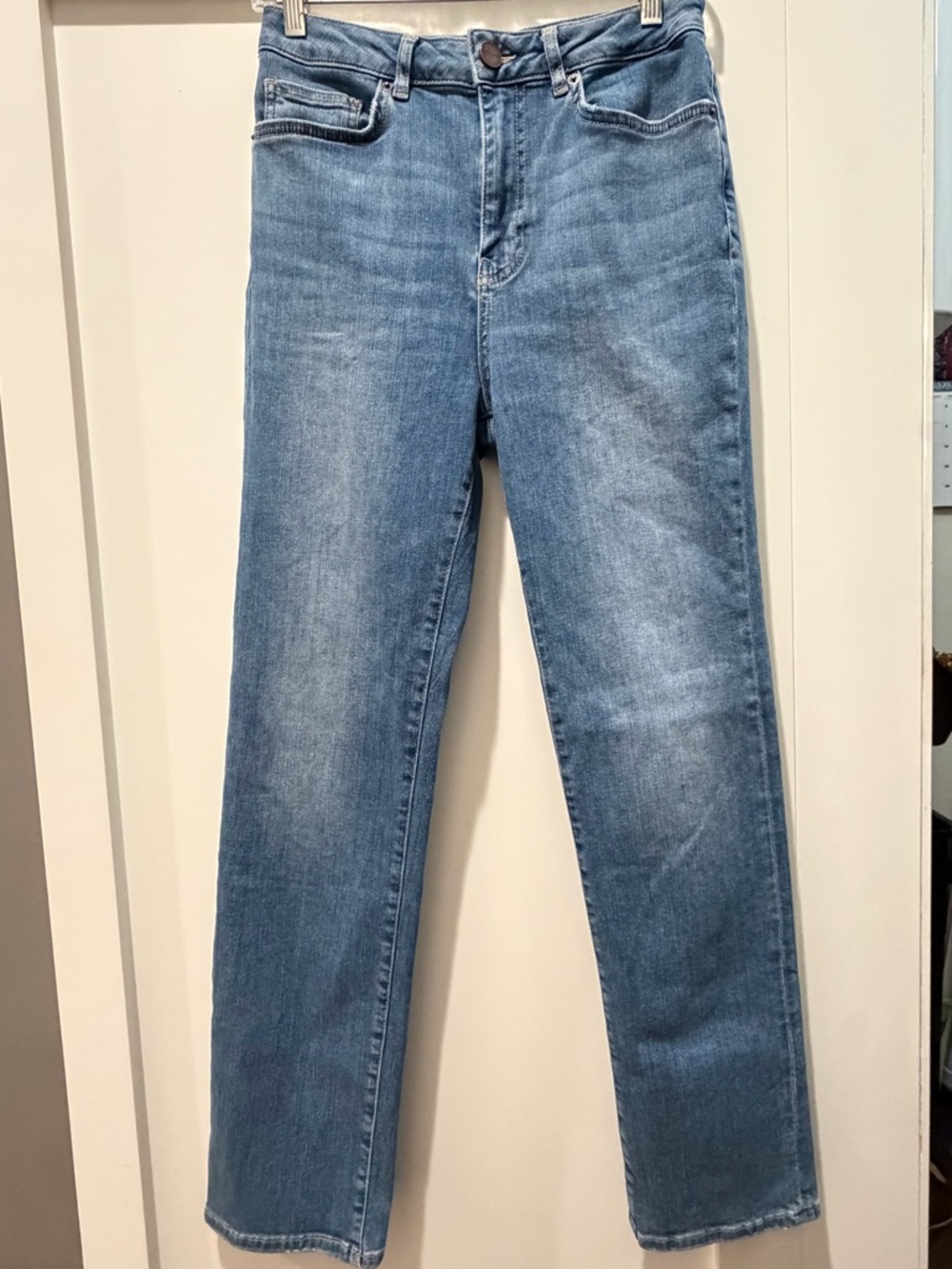 La Ligne NYC Molly High-Rise Straight Leg Blue Jeans W/Sz. 28